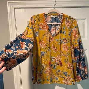 Johnny Was Workshop Size L Cotten Print blouse.